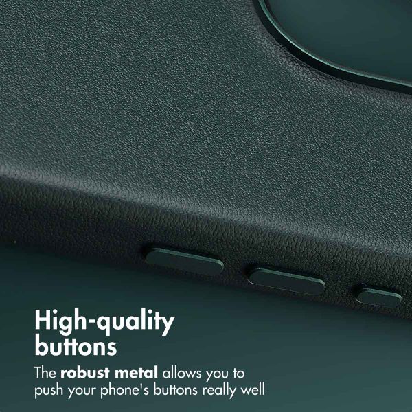 Accezz Leather Back Cover with MagSafe Apple iPhone 16 Pro Max - Cedar Green