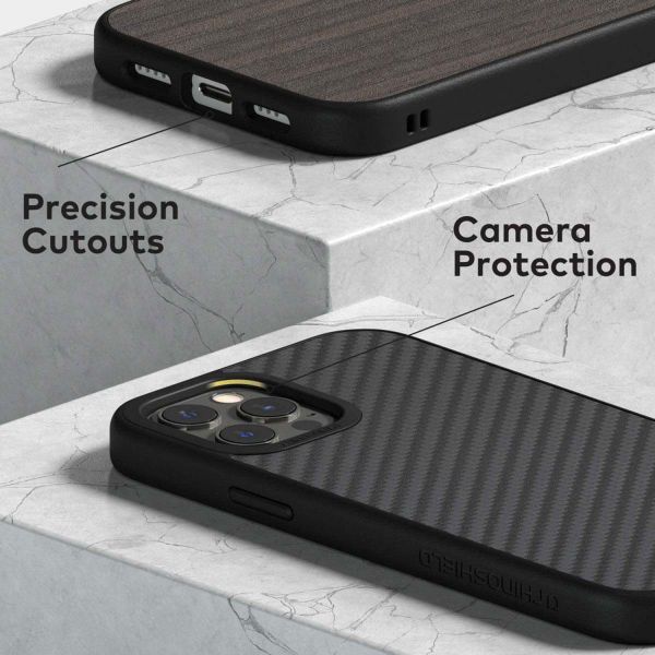 RhinoShield SolidSuit Backcover iPhone 12 (Pro) - Carbon Fiber Black