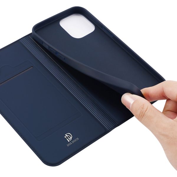 Dux Ducis Slim Softcase Bookcase iPhone 14 - Donkerblauw