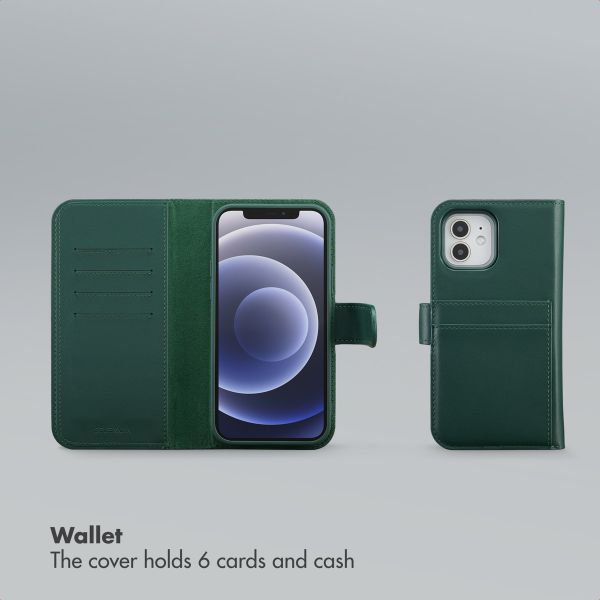 Selencia Olyn Detachable Bookcase with MagSafe Apple iPhone 12 (Pro) - Green