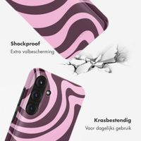 Selencia Vivid Backcover Samsung Galaxy S25 Plus - Wavy Swirl Pink Plum