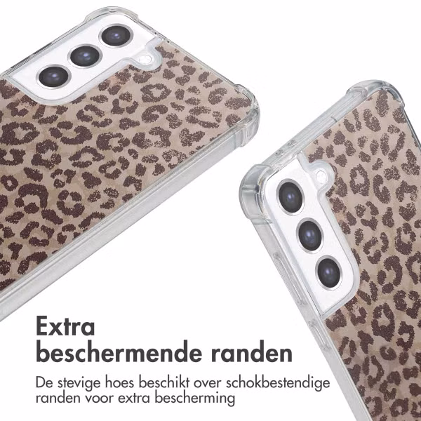 imoshion Design hoesje met koord Samsung Galaxy S21 FE - Leopard Mood
