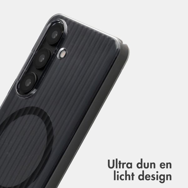 Accezz Lite Backcover met MagSafe | Fluted | Samsung Galaxy S25 - Zwart