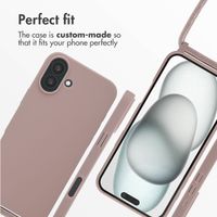 imoshion Silicone Case with Strap Apple iPhone 16 Plus - Sand Pink