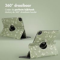 imoshion 360° Draaibare Design Bookcase Apple iPad Pro 12.9 (2018/2020/2021/2022) - Green Flowers