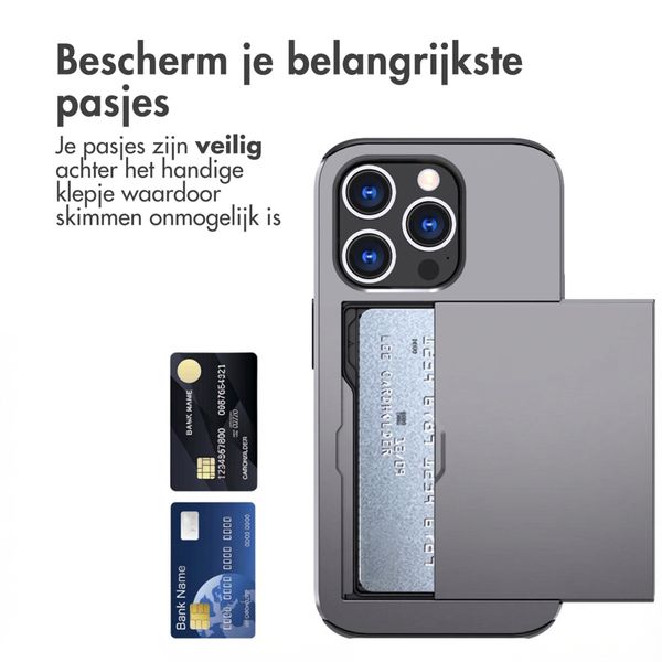 imoshion Backcover met pasjeshouder Apple iPhone 15 Pro - Grijs