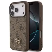 Guess 4G Metal Logo Backcover MagSafe Apple iPhone 17 Pro - Bruin