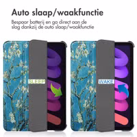 imoshion Design Trifold Bookcase Apple iPad Mini 7 (2024) / iPad Mini 6 (2021) - Green Plant