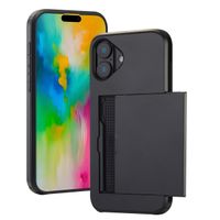 imoshion Backcover met pasjeshouder iPhone 16 Plus - Zwart