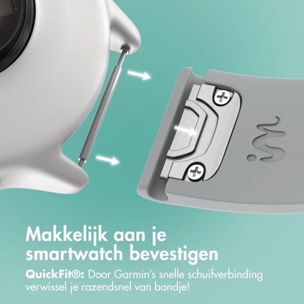 imoshion QuickFit® Siliconen bandje  - Garmin 22 mm aansluiting - Grijs