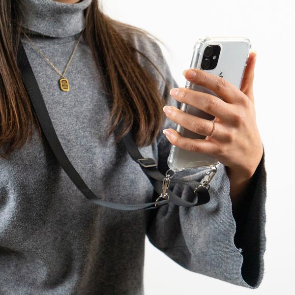imoshion Backcover met koord - Nylon iPhone SE (2022 / 2020) / 8 / 7 - Zwart
