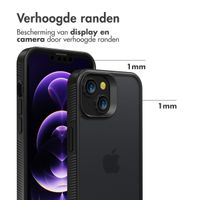 Accezz Rugged Frosted Backcover Apple iPhone 14 - Zwart