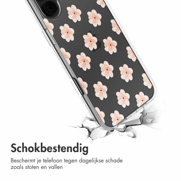 imoshion Design hoesje Apple iPhone 16 - Floral Peach