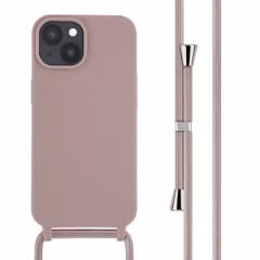 imoshion Siliconen hoesje met koord Apple iPhone 15 - Sand Pink