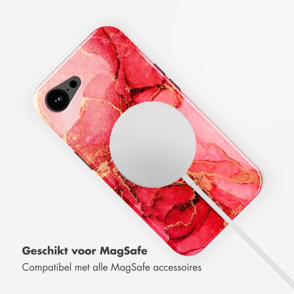 Selencia Vivid Backcover met MagSafe Apple iPhone 16e - Rosy Marble