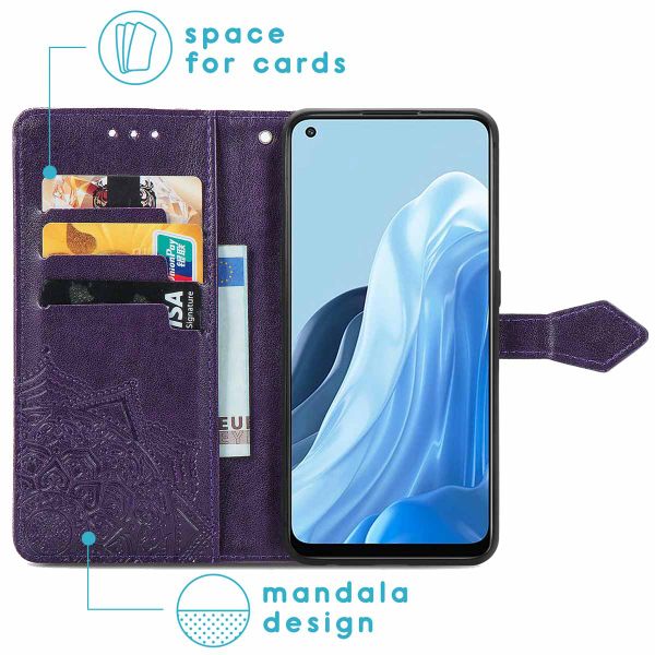 imoshion Mandala Bookcase Oppo Find X5 Lite 5G - Paars