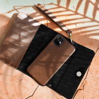 Selencia Eny Uitneembare Vegan Lederen Clutch iPhone Xr - Bruin