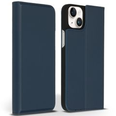 Accezz Premium Leather Slim Bookcase iPhone 14 Plus - Donkerblauw