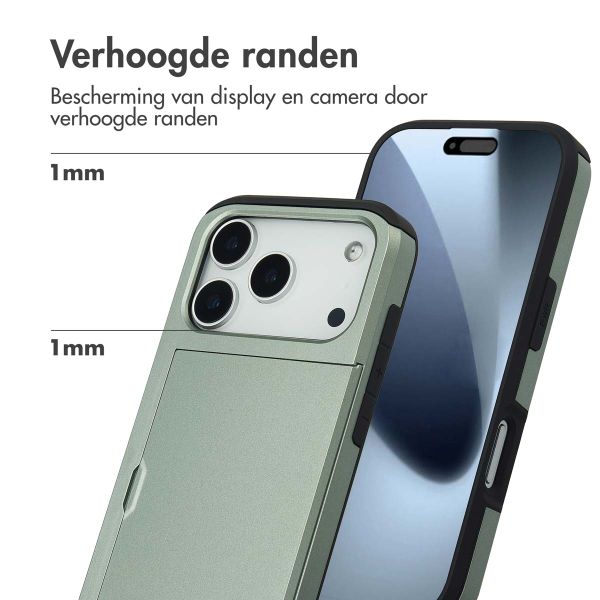 imoshion Backcover met pasjeshouder Apple iPhone 17 Pro - Groen
