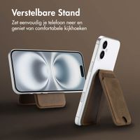 Accezz Vintage Leather MagSafe Kaarthouder met Standaard - Rustic Brown