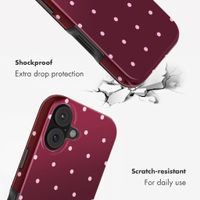 Selencia Vivid Back Cover with MagSafe Apple iPhone 16 - Happy Dots Burgundy