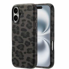 Selencia Sabi Backcover Panterprint met MagSafe Apple iPhone 16 - Midnight Black