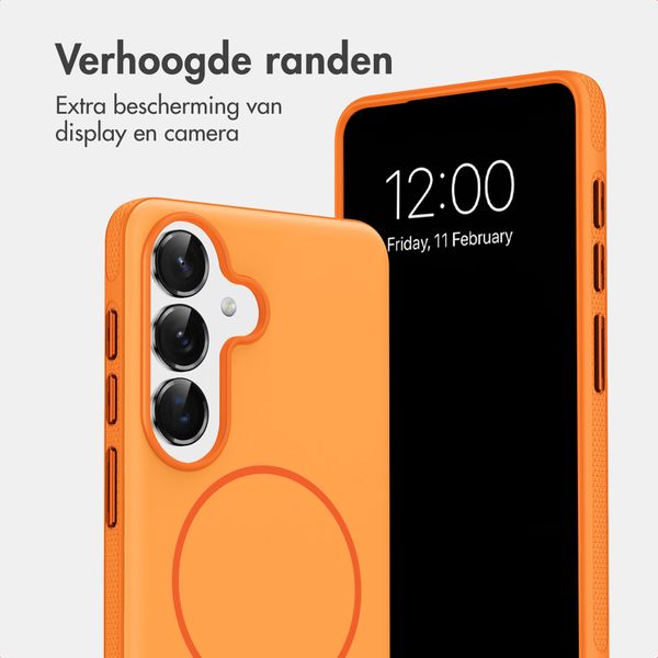 imoshion Color Backcover met Thin MagSafe Ring Samsung Galaxy S25 / S24 - Oranje