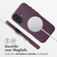 Accezz MagSafe Leather Backcover Apple iPhone 16 - Heath Purple