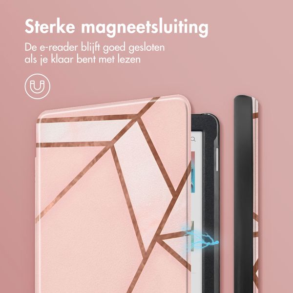 imoshion Design Slim Hard Case Sleepcover Kobo Clara Colour / Clara BW / Tolino Shine 5 / Shine Color - Pink Graphic