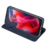 Dux Ducis Slim Softcase Bookcase Motorola Moto G04 / G24 / G24 Power - Donkerblauw