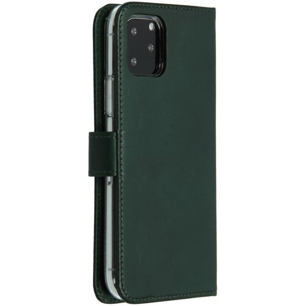 Selencia Echt Lederen Bookcase iPhone 11 Pro - Groen