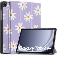 imoshion Trifold Design Bookcase Samsung Galaxy Tab A9 Plus - Flowers Distance