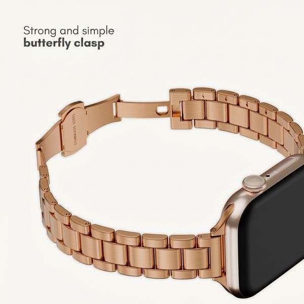 Selencia Slim Steel Link Band Apple Watch | 38/40/41/42 mm - Rose Gold