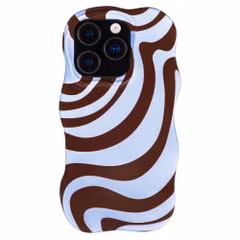 Selencia Vivid Wavy Backcover met MagSafe Apple iPhone 16 Pro - Dream Swirl Chocolate