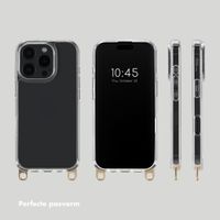 Selencia Transparent Case with Hooks + Lova Wrist Strap Apple iPhone 16 Pro - Cotton Candy