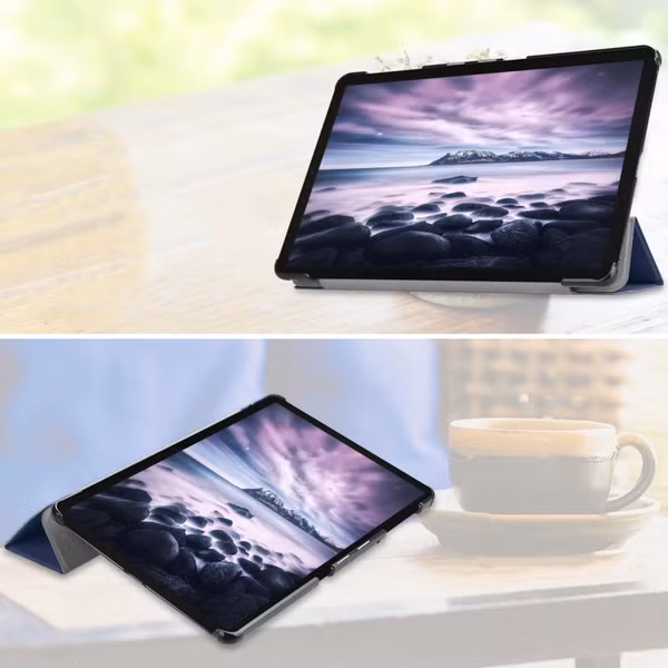 imoshion Trifold Bookcase Samsung Galaxy Tab A 10.5 (2018) - Donkerblauw