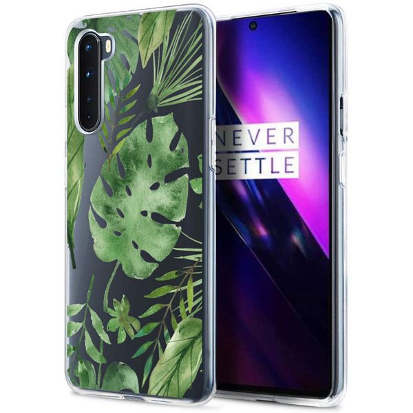 imoshion Design hoesje OnePlus Nord - Bladeren - Groen