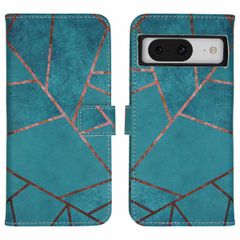 imoshion Design Softcase Bookcase Google Pixel 8 Pro - Blue Graphic