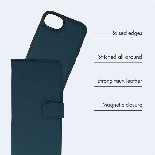 imoshion Detachable 2-in-1 Luxury Bookcase Apple iPhone 17e / 16e - Blue