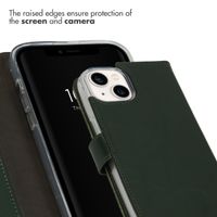 Selencia Genuine Leather Book Case Apple iPhone 14 - Green