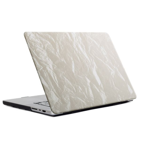 Selencia Fluwelen Cover MacBook Pro 13 inch (2020 / 2022) - A2289 / A2251 / A2338 - Beige