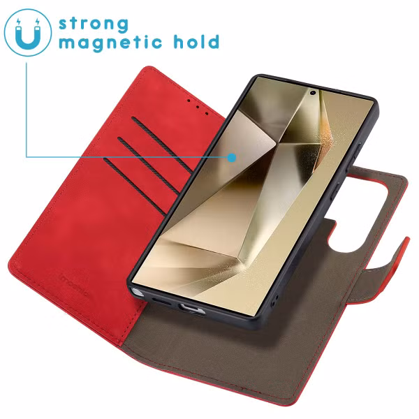 imoshion Uitneembare 2-in-1 Luxe Bookcase Samsung Galaxy S25 Ultra - Rood