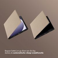 Selencia Riva Bookcase Samsung Galaxy Tab A9 Plus - Beige