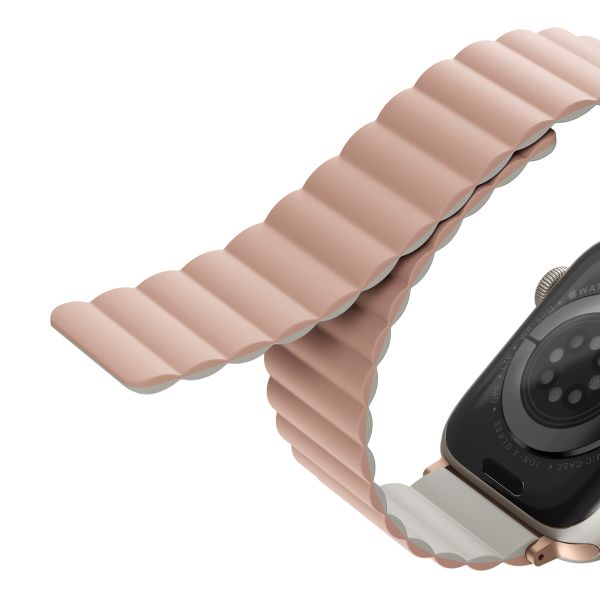 Uniq Revix dubbelzijdig bandje Apple Watch Series 1 t/m 9 / SE (38/40/41 mm) | Series 10 / 11 (42 mm) - Blush Pink / Beige