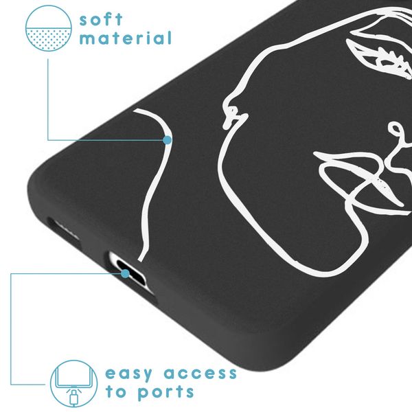 imoshion Design hoesje Samsung Galaxy S21 - Line Art Woman White