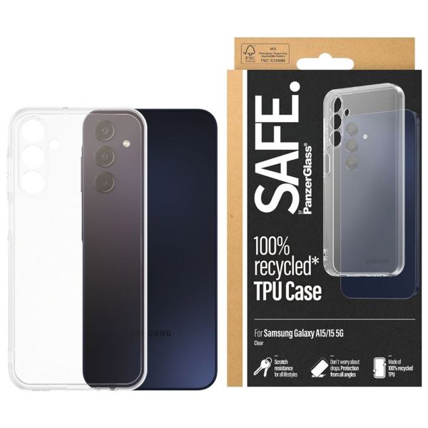SAFE by PanzerGlass SAFE TPU Clear Case Samsung Galaxy A15 (5G/4G) - Transparant