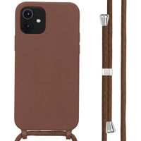 imoshion Siliconen hoesje met koord Apple iPhone 12 (Pro) - Bruin