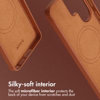 Accezz Leather Back Cover with MagSafe Samsung Galaxy S26 Ultra - Sienna Brown
