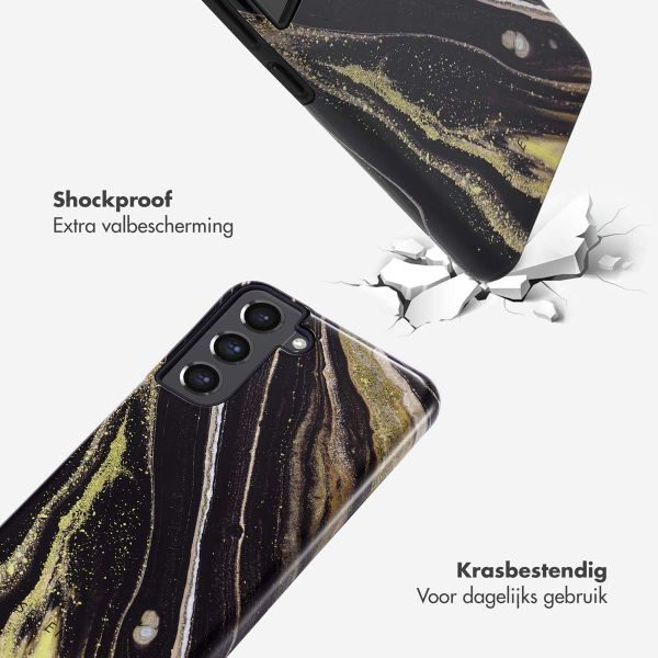 Selencia Vivid Tough Backcover Samsung Galaxy S21 FE - Chic Marble