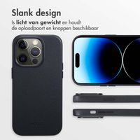 Accezz MagSafe Leather Backcover Apple iPhone 14 Pro - Onyx Black